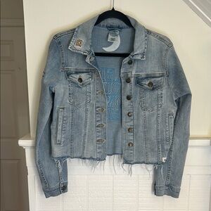 Disney Princess Collection Let Your Power Shine Cropped Jean Jacket size XS